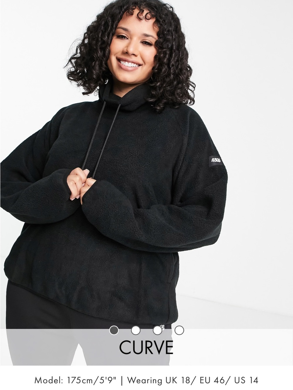 ASOS 4505 Curve ski mid layer over the head fleece